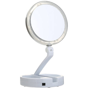 LED Lighted Folding Vanity Travel Mirror - Passion Gears