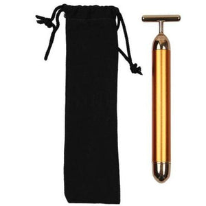 Golden Vibration Facial Massage Roller - Passion Gears